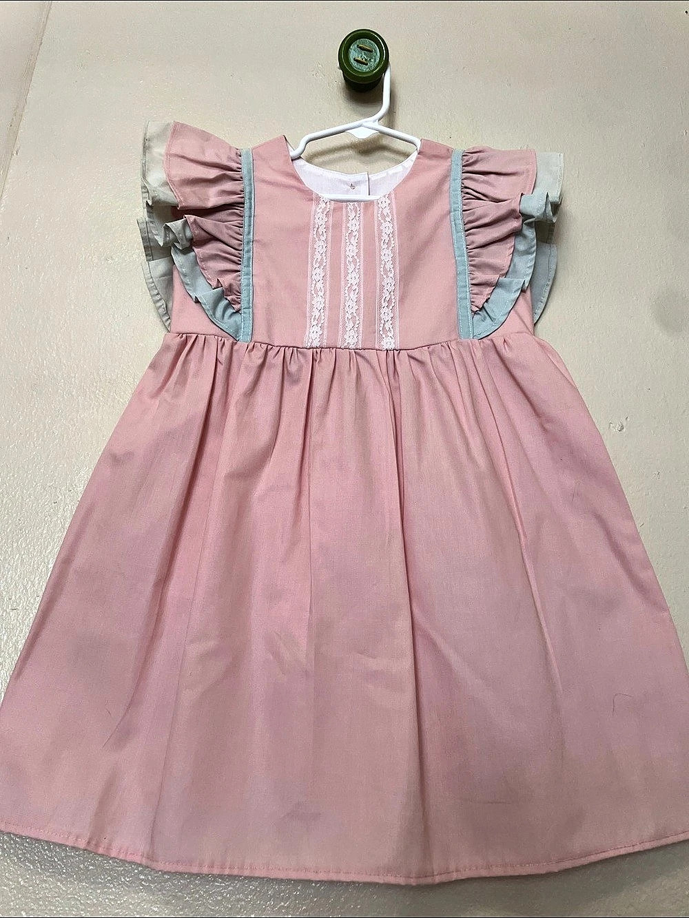 Girls Pink Ruffle Dress Like New